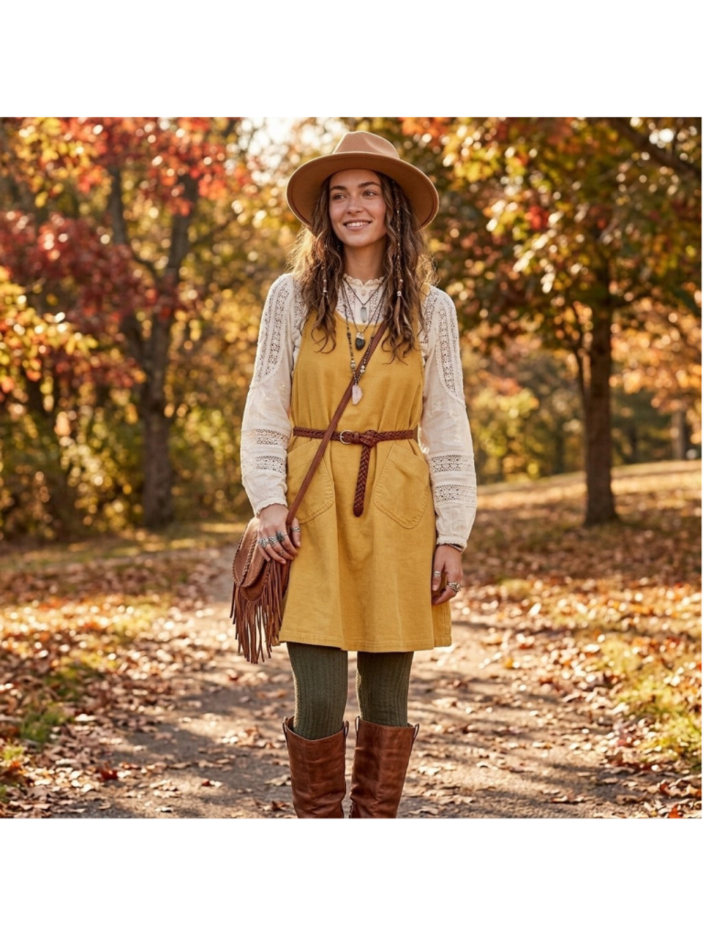 Shiny by Nature Corduroy Pinafore Dress L Canary Yellow Cotton Jumper Boho Chic